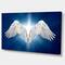 Designart - Angel Wings on Blue Background - Abstract Canvas Art Print